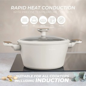 Set oale si tigai 15 piese, manere insertie lemn Sahara Nordic Berlinger Haus BH 8325, inductie, design modern