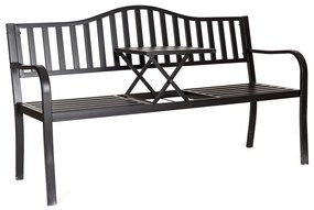 Bancă cu masă de depozitare Happy Green Rea 150 x60 x 85 cm, negru