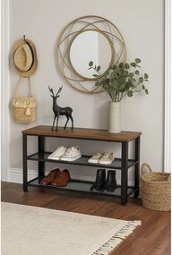 Pantofar negru din oțel 80x45x30 cm Arne – Bonami Essentials