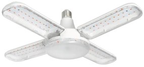 Bec led pentru cresterea plantelor, 40W, E27, 4 brate ajustabile