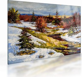 Tablou pe sticlă - Sosirea primăverii (70x50 cm)