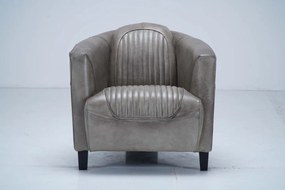 Fotoliu vintage din piele naturala, "Pilot"