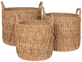 Coșuri Krabi, iarbă de mare, naturale, 3 buc