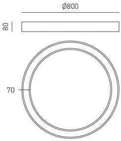 Plafoniera LED design circular FLOR 80cm alb, negru sau auriu