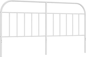 vidaXL Tăblie de pat de schimb metalică, alb, 180 cm