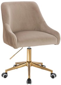 HR920K Scaun Latte din Catifea cu Bază Aurie