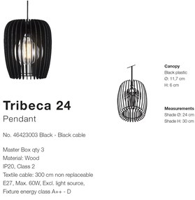 Lustra, Pendul lemn design nordic Tribeca 24 46423003 NL