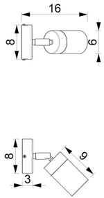 Spot de perete Brilagi POKER 1xGU10/25W/230V verde