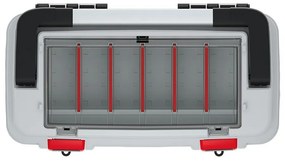 Cutie pentru scule cu maner metalic 47 x 25,6 x 23,8 cm, compartimentari, gri