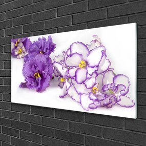 Tablouri acrilice Flori Floral Violet Alb