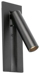 Aplica cu reader LED directionabil stil minimalist GABO negru