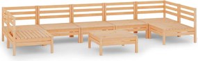 vidaXL Set mobilier de grădină din 8 piese, lemn masiv de pin