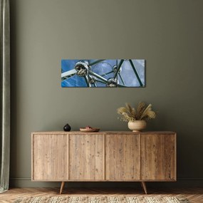 Tablou- atomium la Bruxelles (cu ceas) (90x30 cm)