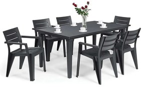 Set mobilier de grădină Fujuli 6+1, grafit