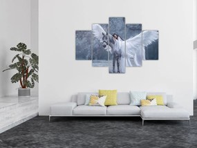 Tablou - Fata și unicorn (150x105 cm)