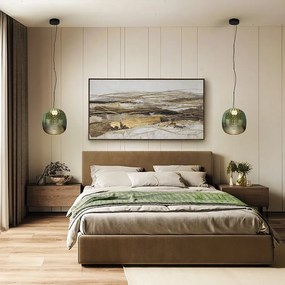 Lustra, Pendul LED modern sticla verde Mares 23cm