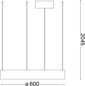 Lustră LED pe cablu Ideal Lux ORACLE LED/33W/230V 3000K d. 60 cm CRI 90 alb