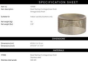 Vas decorativ design LUX Sterling S, alama