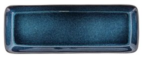 Tavă de servire din ceramică 14x38 cm Gastro Dark Blue/Black – Bitz