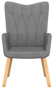 327524 vidaXL Scaun de relaxare, gri închis, material textil