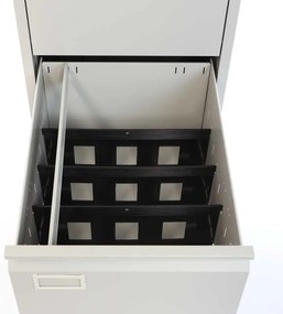 Separator pentru cartoteci cu un singur rând, negru