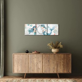 Tablou - Sirene (cu ceas) (90x30 cm)