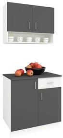 Set Bucatarie Berna, Antracit/Alb, L 80 cm