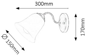 Rabalux 7259 - Aplică perete FABIOLA 1xE27/40W/230V alb