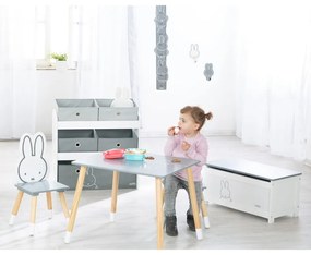 Organizator de jucării pentru copii alb/gri 63,5x29,5x60 cm Miffy – Roba