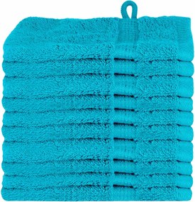 vidaXL Prosop pentru musafiri SOLUND 10 pcs Turcoaz 15 x 21 cm 550 gsm