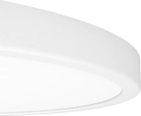 Eglo 901726 - Plafonieră LED RGBW FUEVA-Z, cu intensitate reglabilă, sticlă fumurie, LED/17,5W/230V 39,9cm IP44 albă