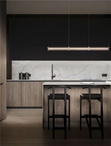 Lustra LED 2700K suspendata design liniar PHEME nickel satinat