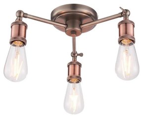 Endon 76124 - Spot halogen 3xE27/10W/230V crom mat/cupru