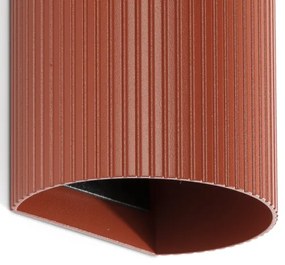 Aplică FARO 40545 SOLE 2xGU10/8W/230V cărămiziu canelat rotund