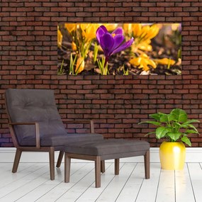 Tablou cu floare violetă (120x50 cm)