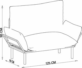 Canapea 2 locuri Homs Gri