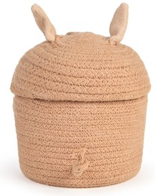 Coș de jucării pentru copii roz deschis din material textil ø 17x15 cm Mini Peggy the Pig – Lorena Canals