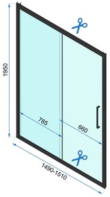 Cabina dus Rapid Slide Crom 100x80cm, Rea