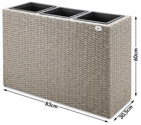 Deuba Ghiveci cu flori 83x30,5x60cm - crem
