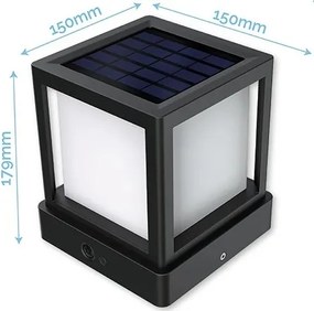 Viking - Lampă solară LED cu senzor LED/1,4W/3,7V IP54 4000K 2000 mAh