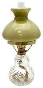 Lampă cu gaz lampant ZUZANA 43 cm cristal carouri