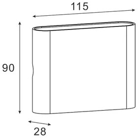 Aplică LED de exterior Zuma Line SJ22621 SHADOW LED/12W/230V IP65 negru