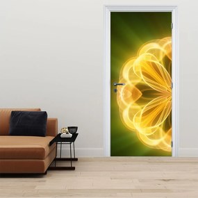 Fototapet pentru ușă - Flori galbene (95x205cm)