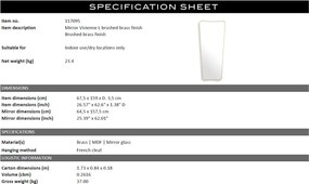 Oglinda decorativa design LUX Vivienne 67,5x159cm