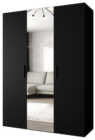 Dulap de haine 150 cm Borry 2 (Negru + Negru). 1125816
