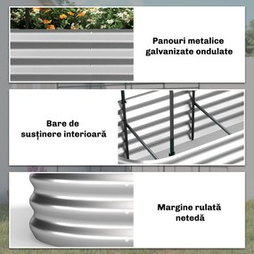 Outsunny Strat Înălțat de Grădină cu Seră și Jardinieră | Aosom Romania
