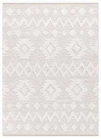 Covor ECO SISAL MOROC 22319 romburi boho franjuri - structural bej / cremă