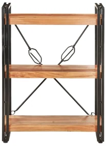 320613 vidaXL Bibliotecă cu 3 rafturi, 60x30x80 cm, lemn masiv de acacia