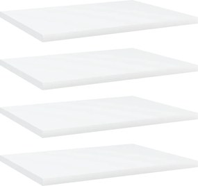 vidaXL Plăci bibliotecă, 4 buc., alb, 40 x 30 x 1,5 cm, PAL