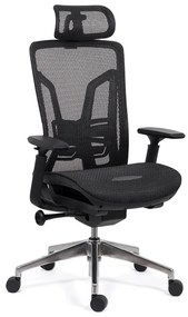Scaun ergonomic SYYT 9506 negru, șezut culisabil și reclinare 135°